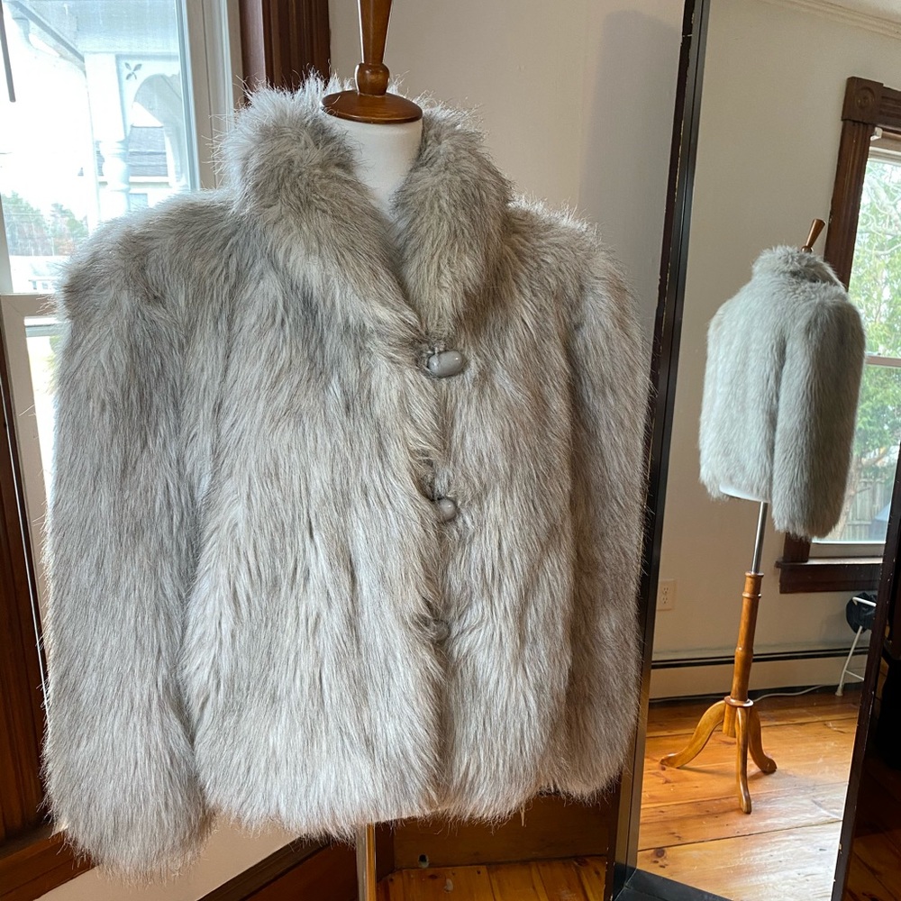 Vintage Faux Fur Size medium Grey by Capri